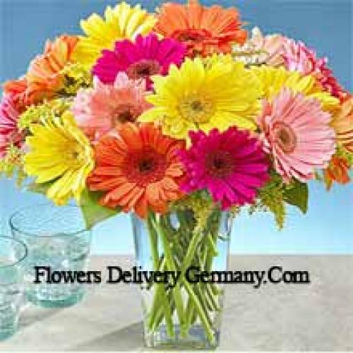 25 Pretty Mixed Gerberas