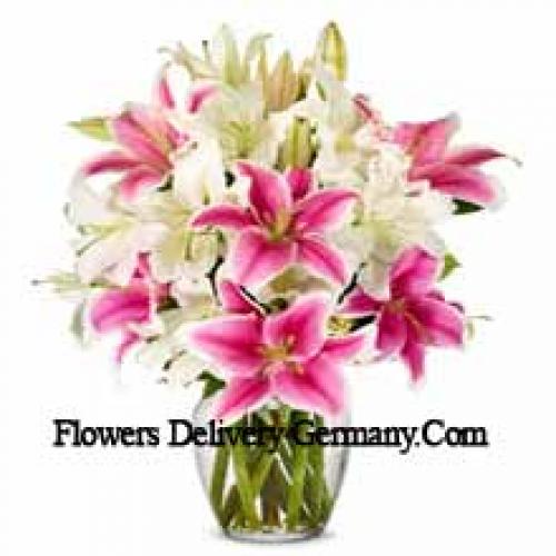 Dreamy White and Pink Lilies