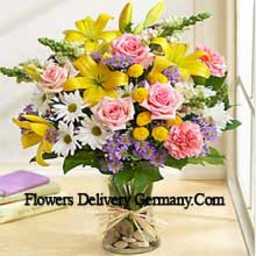 Elegant Assorted Flowers in Vase