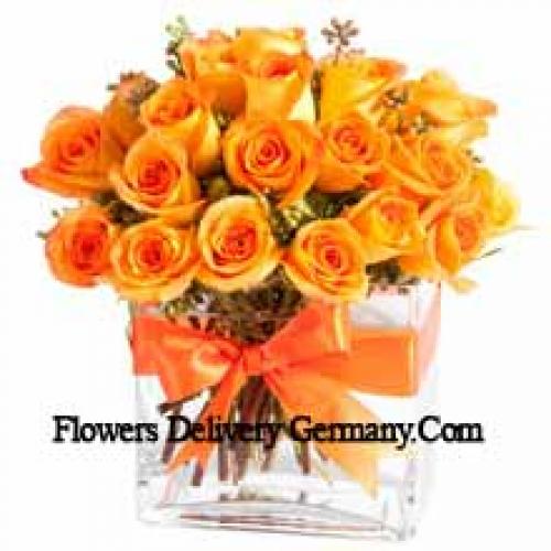 25 Sweet Orange Roses