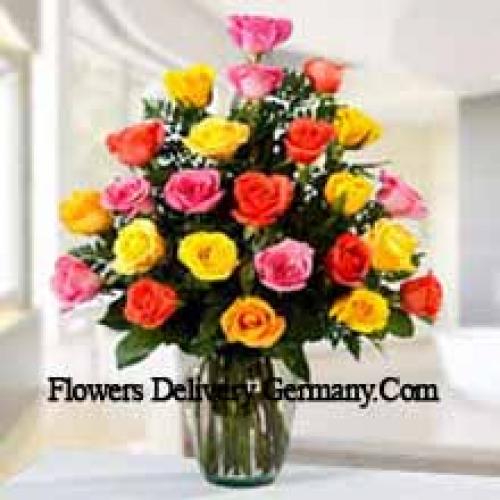 Flavourful 25 Mixed Roses